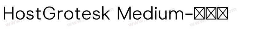 HostGrotesk Medium字体转换